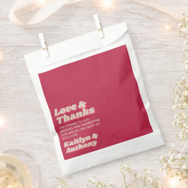 Retro Groovy Viva Magenta Wedding Geschenktütchen