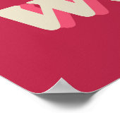 Retro Groovy Viva Magenta Wedding Willkommen in de Poster (Ecke)