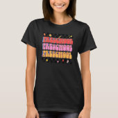 Retro Groovy Vorschulteam Vorschullehrer zurück T-Shirt (Vorderseite)