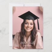 Retro Groovy Vortex Wavy Pastel Abschluss Einladung (Rückseite)