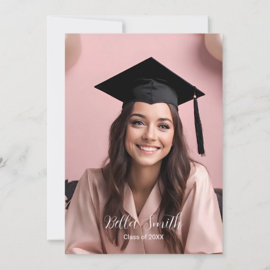 Retro Groovy Vortex Wavy Pastel Abschluss Einladung (Rückseite)