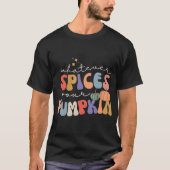 Retro Groovy, was auch immer Ihre Pumpkin Fall Hal T-Shirt (Vorderseite)