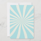 Retro Groovy Wave Disco Ball Musical Blue Geburtst Einladung (Rückseite)