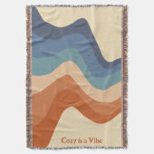 Retro Groovy Wave Pattern Cosy ist ein Vibe Decke (Vorderseite Vertikal)