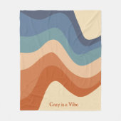 Retro Groovy Wave Pattern Cosy ist ein Vibe Fleecedecke (Vorderseite)