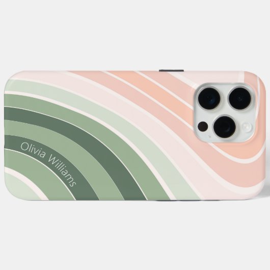 Retro Groovy Wavy Muster Case-Mate iPhone Hülle (Rückseite (Horizontal))