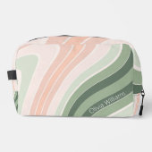 Retro Groovy Wavy Muster Waschbeutel (Vorderseite)