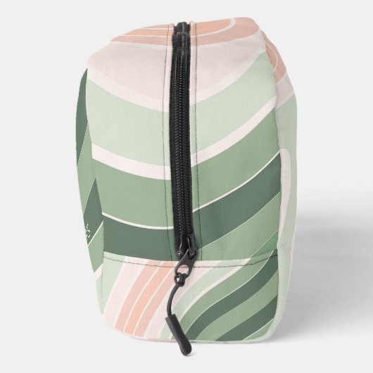 Retro Groovy Wavy Muster Waschbeutel (Rechts)