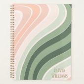 Retro Groovy Wavy Pattern Planer (Vorderseite)