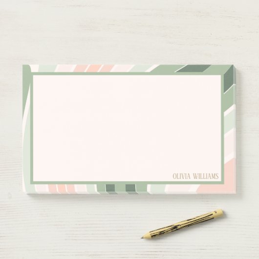 Retro Groovy Wavy Pattern Post-it Klebezettel (Auf Schreibtisch)