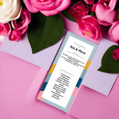 Retro Groovy Wedding Program - Eine farbenfrohe Re Programm