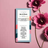 Retro Groovy Wedding Program - Eine farbenfrohe Re Programm