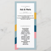 Retro Groovy Wedding Program - Eine farbenfrohe Re Programm (Vorderseite)