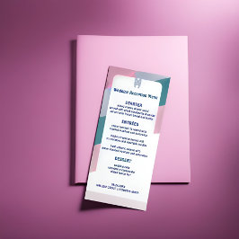 Retro Groovy Wedgemenü - Eine Reise nach Nostalgie Menükarte