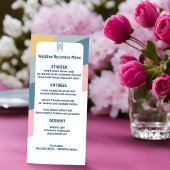 Retro Groovy Wedgemenü - Eine Reise nach Nostalgie Menükarte