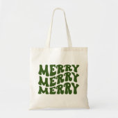 Retro Groovy Weihnachts Tote Tasche Urlaubstaschen (Vorne)