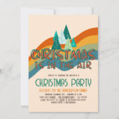 Retro Groovy Weihnachtsfeier Einladung (Vorderseite)