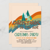 Retro Groovy Weihnachtsfeier Einladung (Vorne/Hinten)