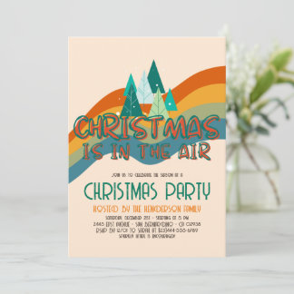 Retro Groovy Weihnachtsfeier Einladung