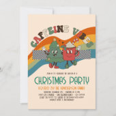 Retro Groovy Weihnachtsfeier Einladung (Vorderseite)