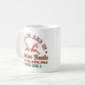 Retro Groovy Weihnachtsfeiertag Kaffeetasse (Vorderseite Links)