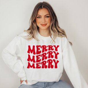 Retro Groovy Weihnachtspulli Sweatshirt