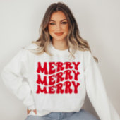 Retro Groovy Weihnachtspulli Sweatshirt