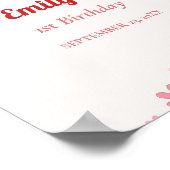 Retro Groovy Welcome Baby Geburtstag Poster (Ecke)