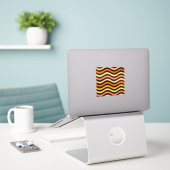 Retro Groovy Wellen Nahtloses Muster Aufkleber (Laptop auf Schreibtisch)