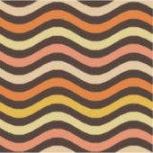 Retro Groovy Wellen Nahtloses Muster Aufkleber (Vorderseite)