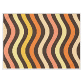 Retro Groovy Wellen Nahtloses Muster Tischdecke (Vorderseite (Horizontal))