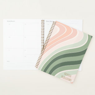 Retro Groovy Wellenmuster Planer