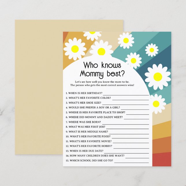 Retro Groovy - Wer kennt MOMMY - das beste Spiel (Vorne/Hinten)