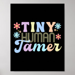 Retro Groovy Winzige Mensch Zähmer Schulbekleidung Poster