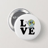 Retro Groovy World Liebe Earth Day Environmental Button (Vorne & Hinten)