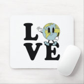 Retro Groovy World Liebe Earth Day Environmental Mousepad (Mit Mouse)