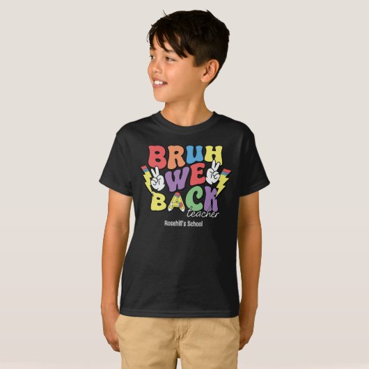 Retro Groovy Zurück zur Schule T-Shirt (Vorne ganz)