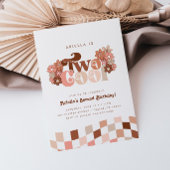 Retro Groovy Zwei Coole Girls 2. Geburtstag Einladung