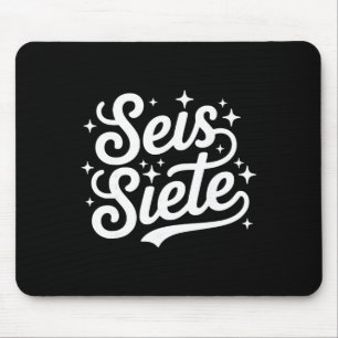 Retro Groovy zweisprachiger Spanischlehrer 67 Sech Mousepad