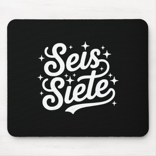 Retro Groovy zweisprachiger Spanischlehrer 67 Sech Mousepad (Vorne)