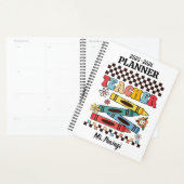 Retro Groovys Blume Schachbrettlehrer Planer (Anzeige)