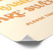 Retro-Groovys sind süße Babydusche Poster (Ecke)