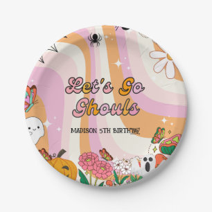 Retro Grooy Lass uns Geburtstag ghoul Halloween ge Pappteller