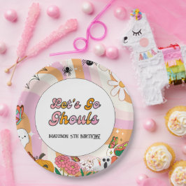 Retro Grooy Lass uns Geburtstag ghoul Halloween ge Pappteller