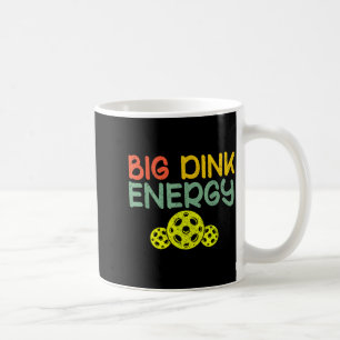 Retro große Dink-Energie Pickleball lustiger Pickl Kaffeetasse