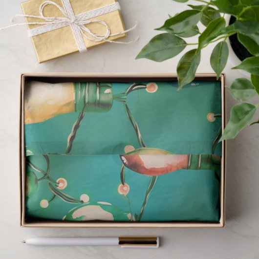 Retro Große Weihnachtslichter Weihnachten Weihnach Seidenpapier (Geschenk)