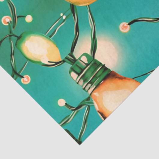 Retro Große Weihnachtslichter Weihnachten Weihnach Seidenpapier (Ausschnitt)