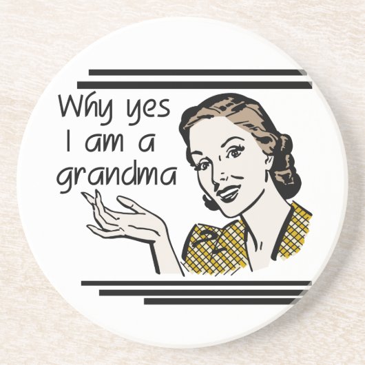 Retro Großmutter-T-Shirts und Geschenke Getränkeuntersetzer (Vorne)