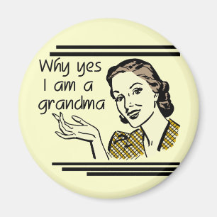 Retro Großmutter-T-Shirts und Geschenke Magnet