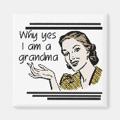 Retro Großmutter-T - Shirts und Geschenke Magnet (Vorne)